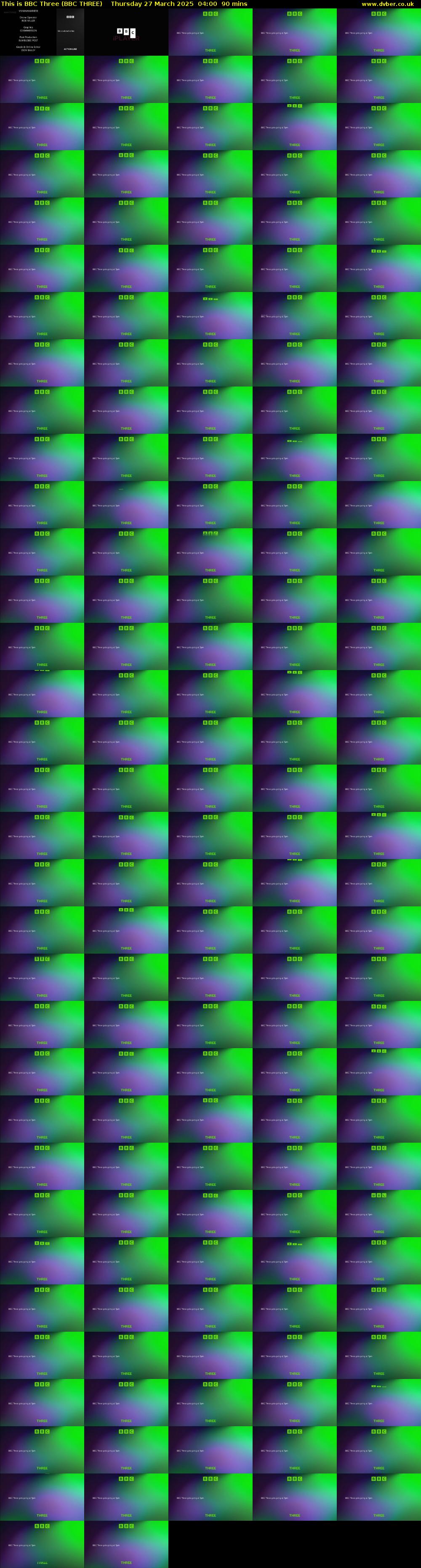 This Is BBC Three (BBC THREE) Thursday 27 March 2025 04:00 - 05:30