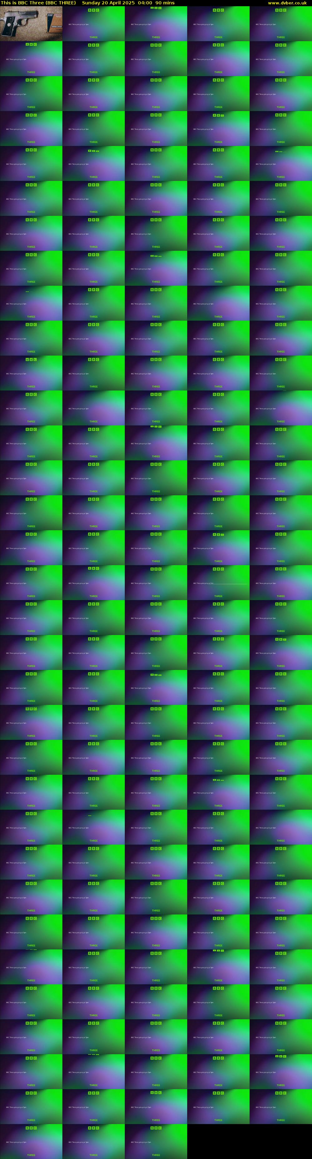 This Is BBC Three (BBC THREE) Sunday 20 April 2025 04:00 - 05:30