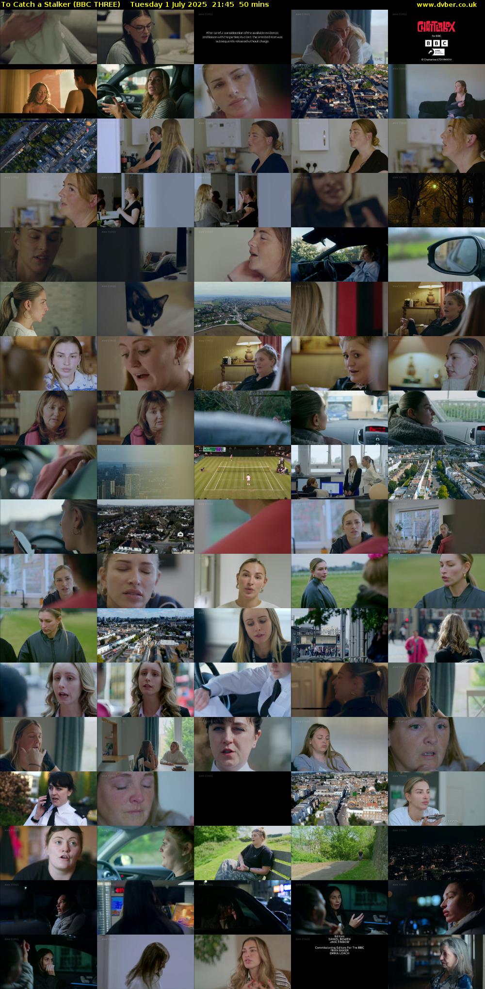 To Catch a Stalker (BBC THREE) Tuesday 1 July 2025 21:45 - 22:35