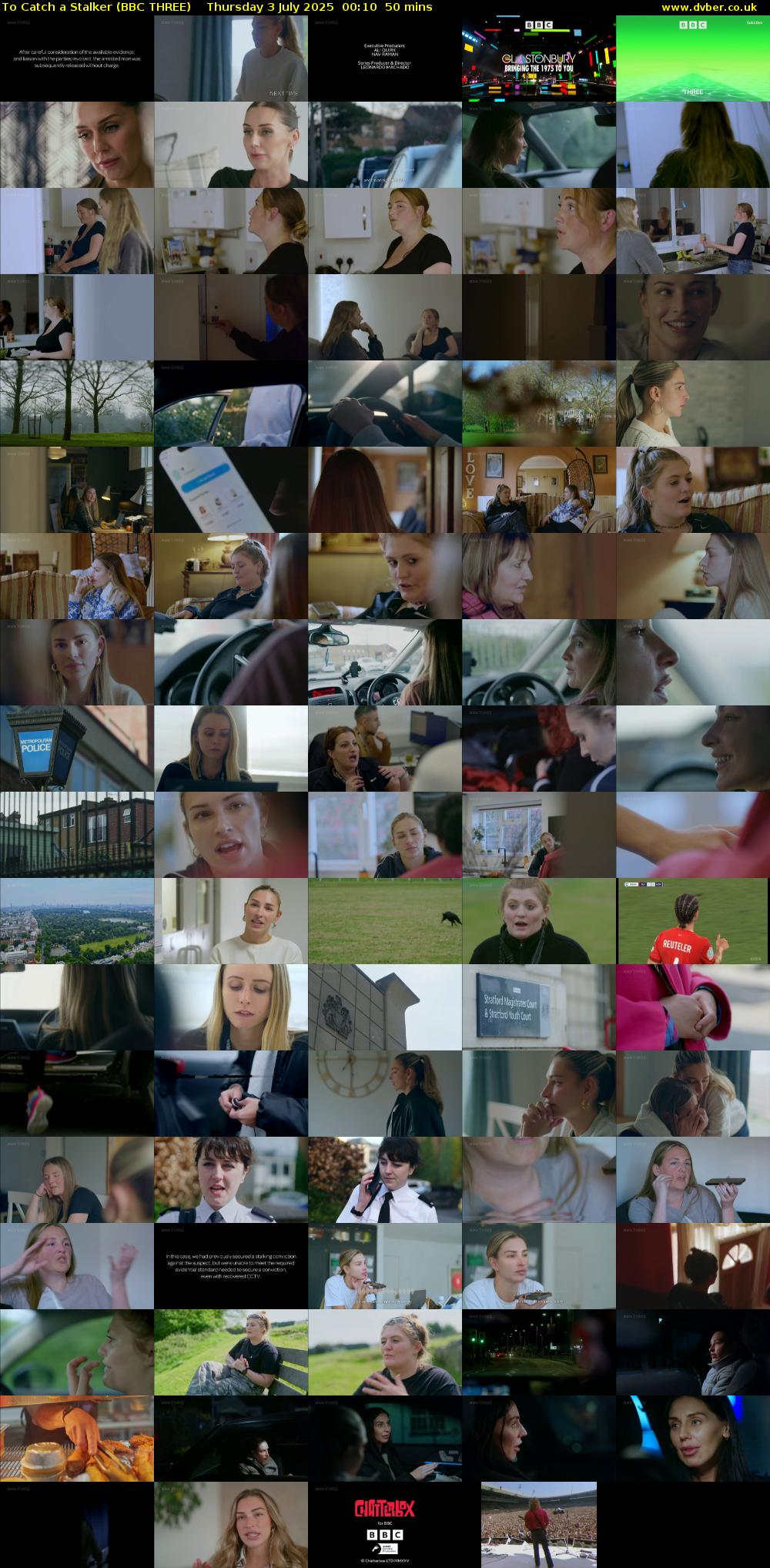 To Catch a Stalker (BBC THREE) Thursday 3 July 2025 00:10 - 01:00