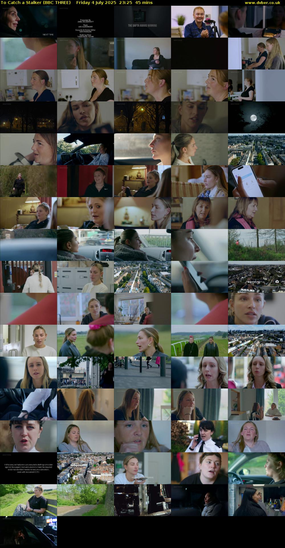 To Catch a Stalker (BBC THREE) Friday 4 July 2025 23:25 - 00:10