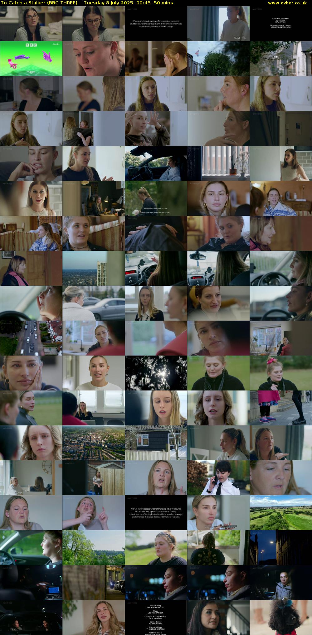 To Catch a Stalker (BBC THREE) Tuesday 8 July 2025 00:45 - 01:35