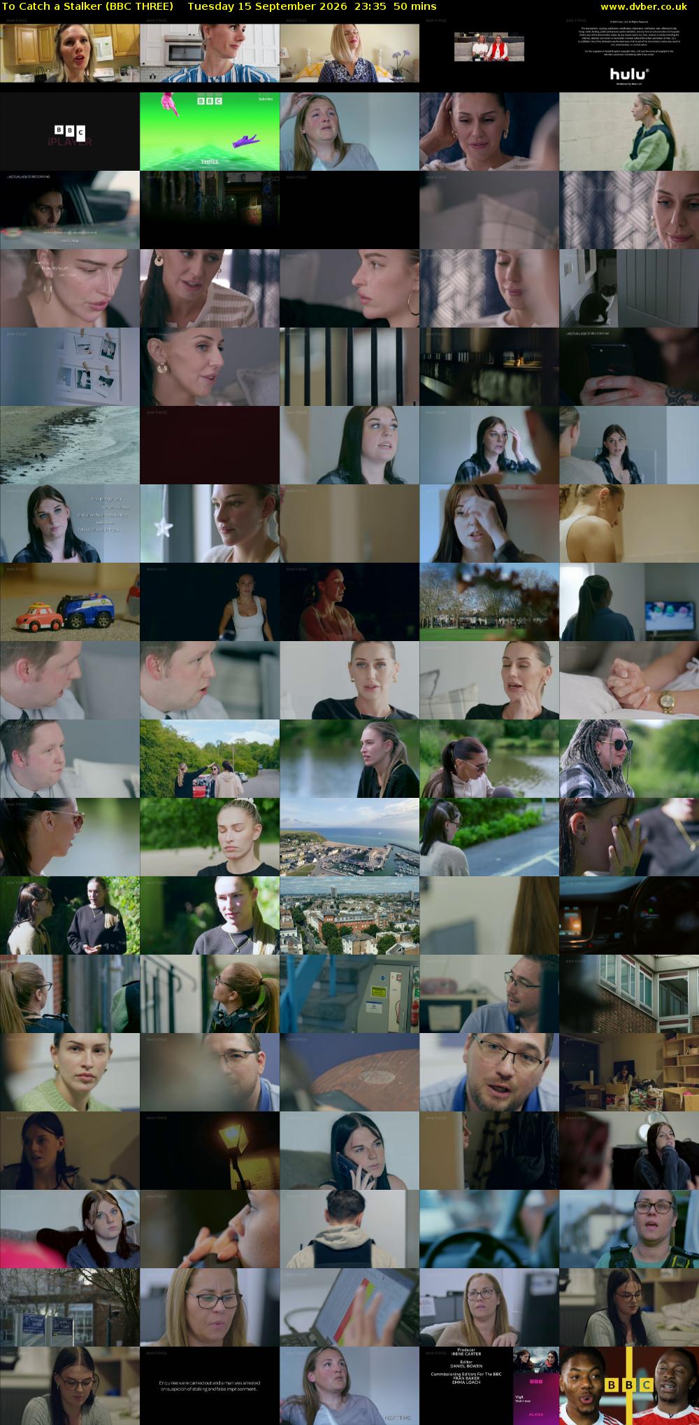 To Catch a Stalker (BBC THREE) Tuesday 15 September 2026 23:35 - 00:25