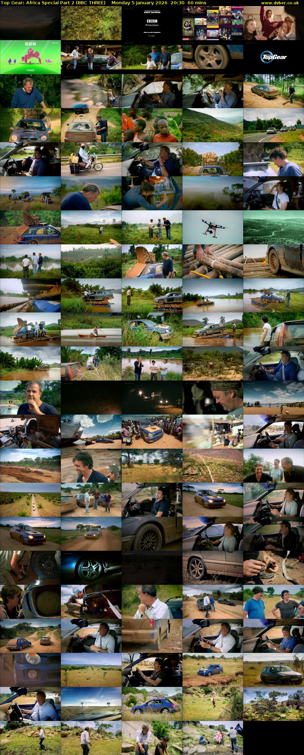 Top Gear: Africa Special Part 2 (BBC THREE) Monday 5 January 2026 20:30 - 21:30