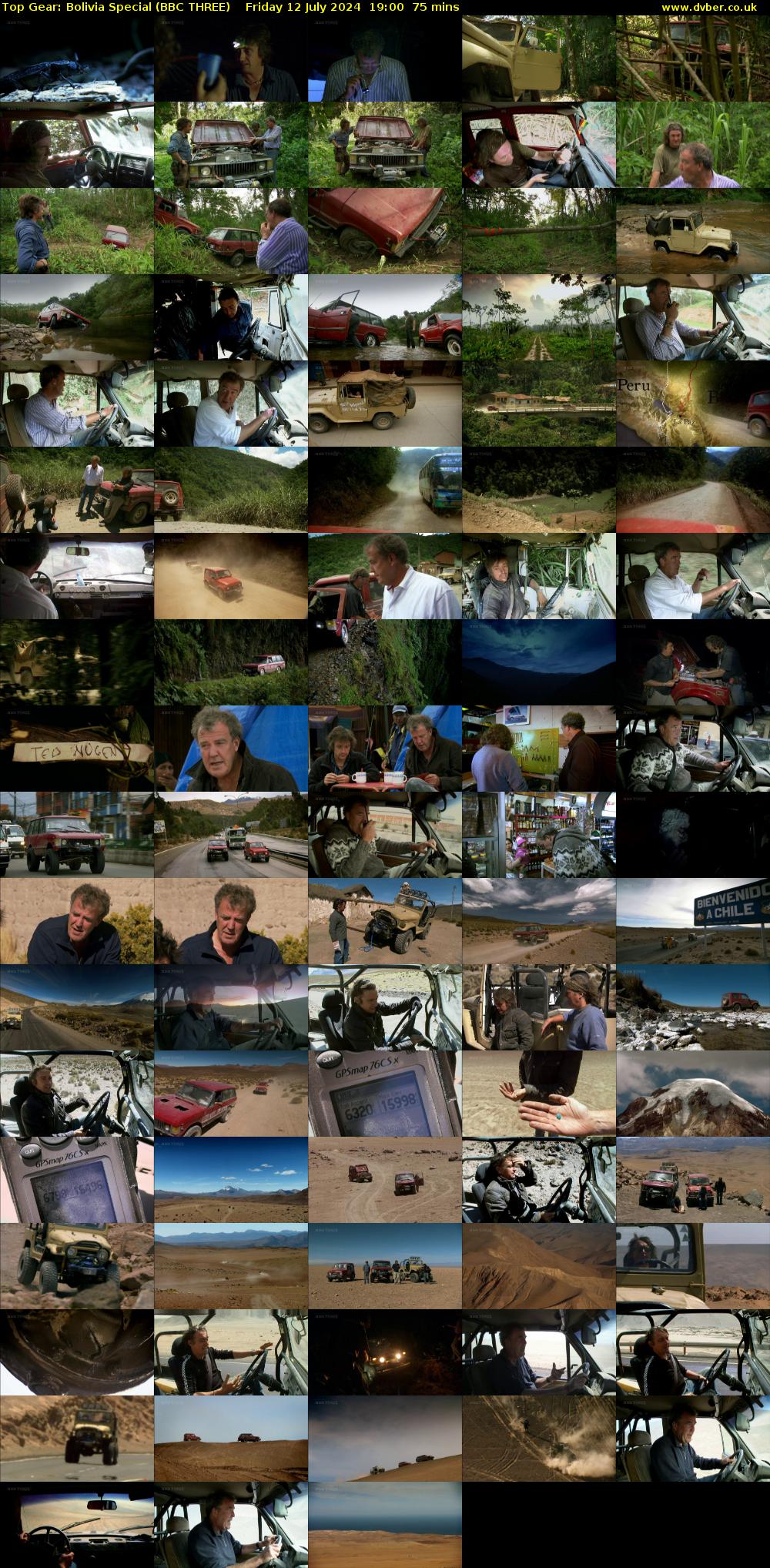 Top Gear: Bolivia Special (BBC THREE) Friday 12 July 2024 19:00 - 20:15