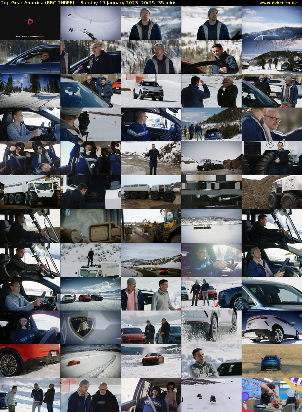 Top Gear America (BBC THREE) Sunday 15 January 2023 20:25 - 21:00