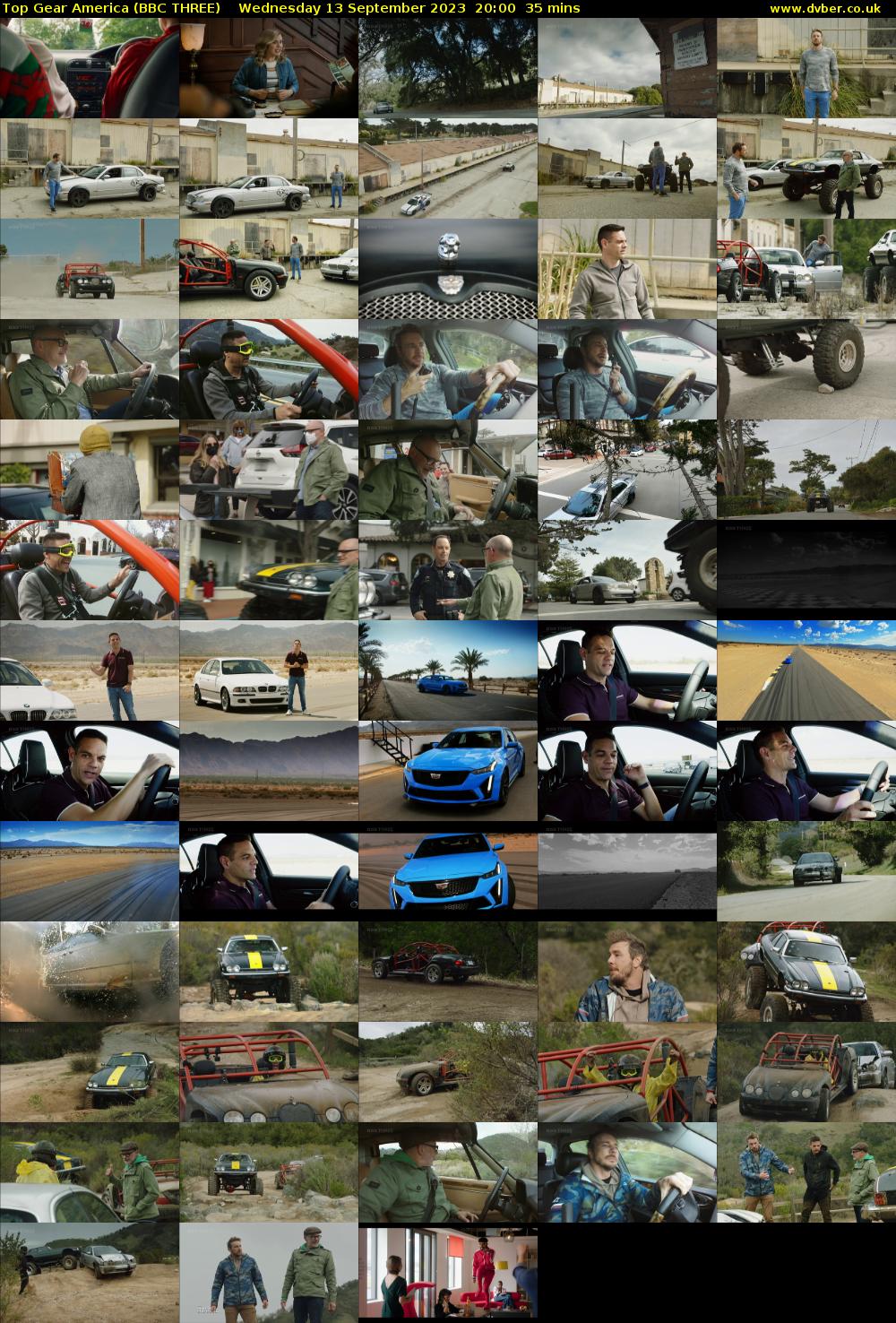 Top Gear America (BBC THREE) Wednesday 13 September 2023 20:00 - 20:35