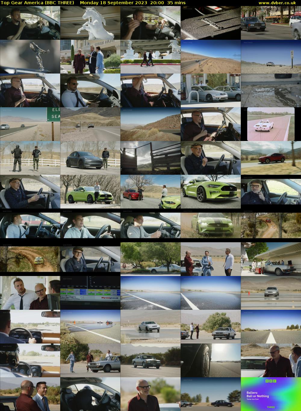 Top Gear America (BBC THREE) Monday 18 September 2023 20:00 - 20:35