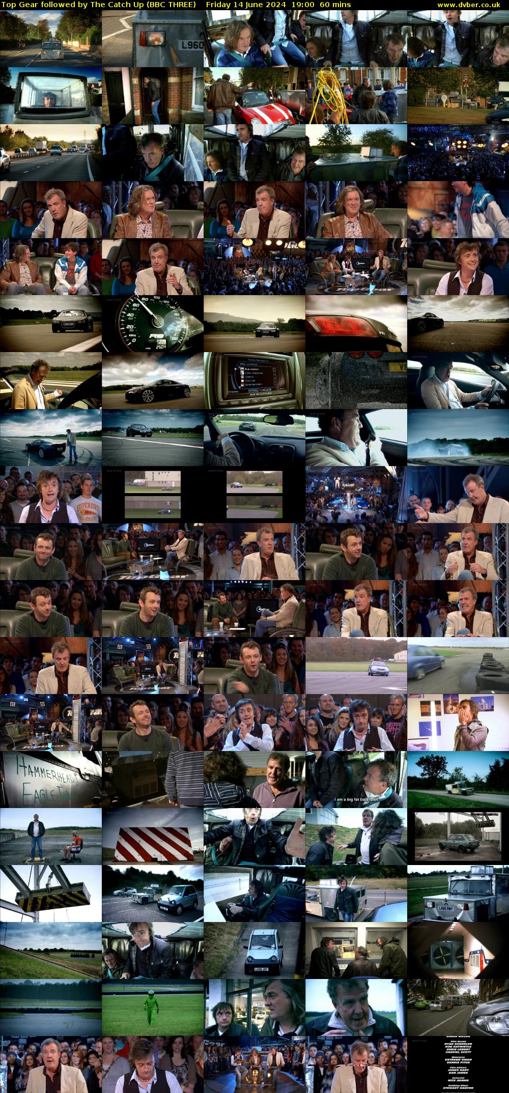 Top Gear followed by The Catch Up (BBC THREE) Friday 14 June 2024 19:00 - 20:00