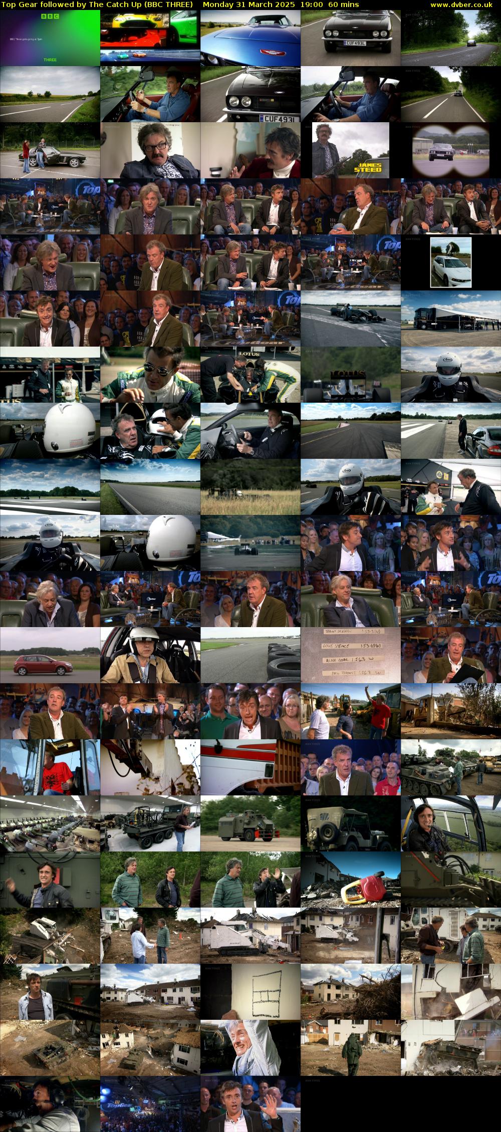 Top Gear followed by The Catch Up (BBC THREE) Monday 31 March 2025 19:00 - 20:00
