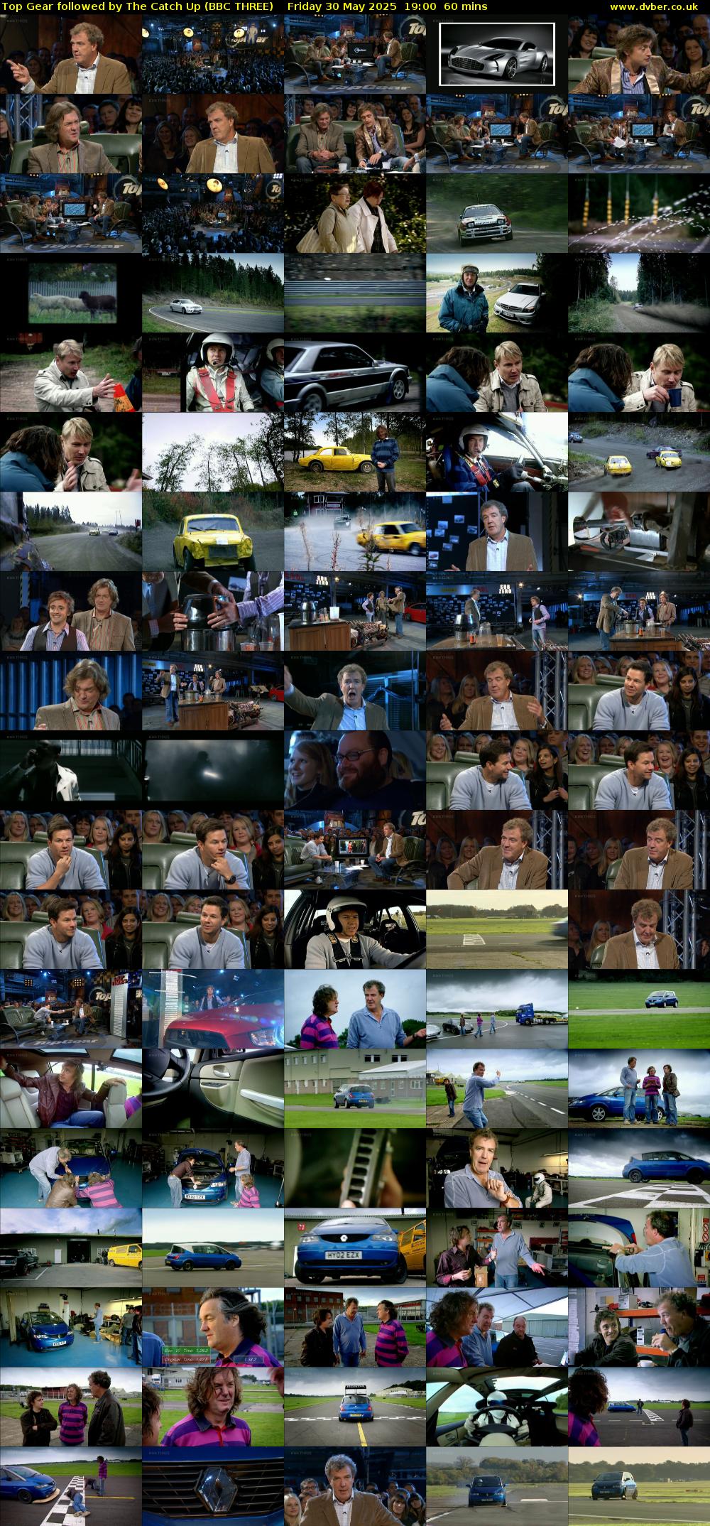 Top Gear followed by The Catch Up (BBC THREE) Friday 30 May 2025 19:00 - 20:00