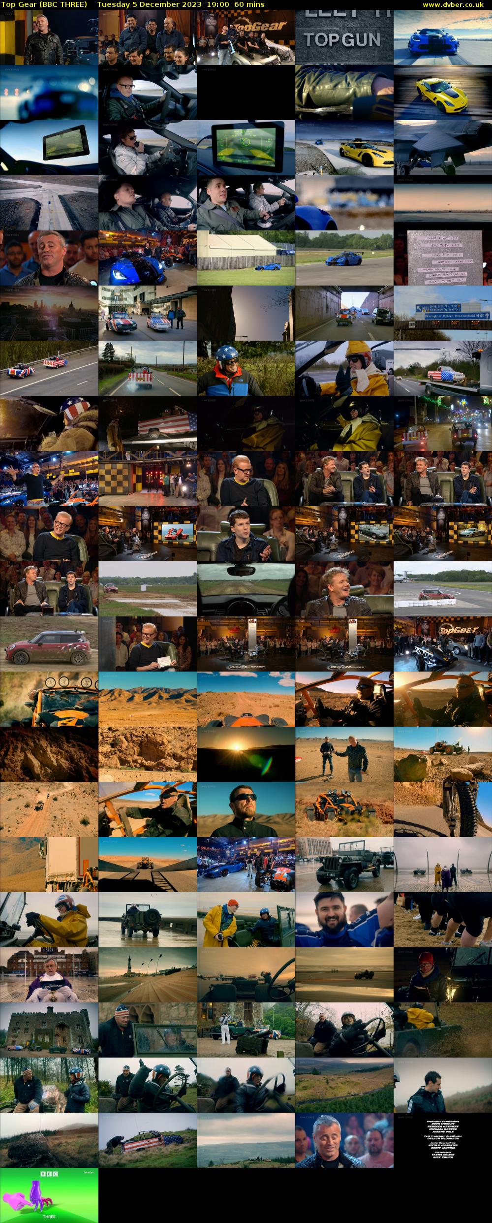 Top Gear (BBC THREE) Tuesday 5 December 2023 19:00 - 20:00