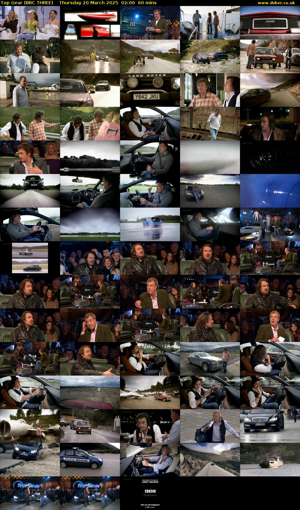 Top Gear (BBC THREE) Thursday 20 March 2025 02:00 - 03:00