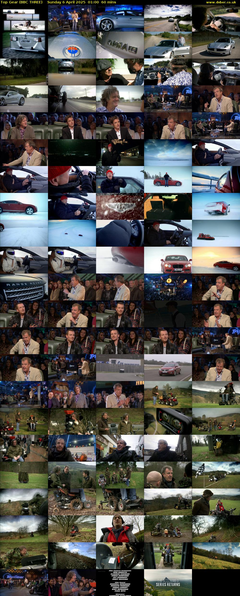 Top Gear (BBC THREE) Sunday 6 April 2025 01:00 - 02:00