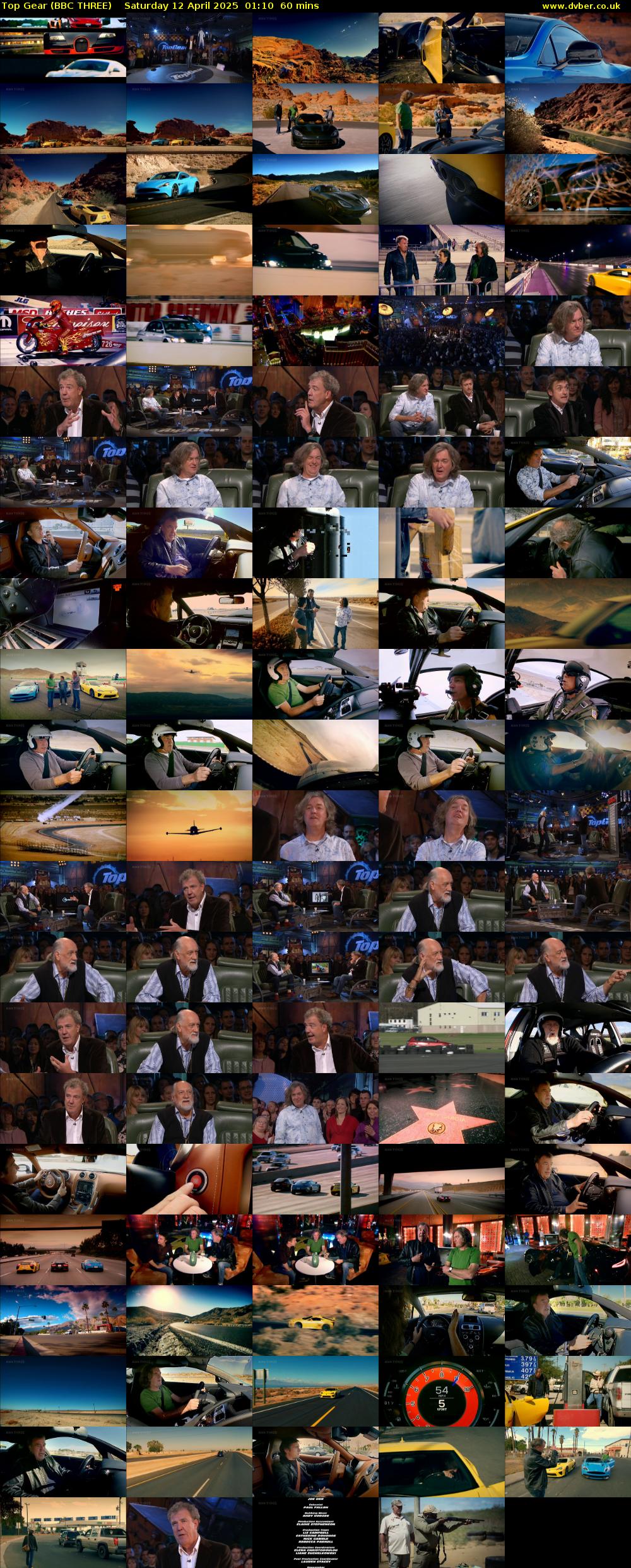 Top Gear (BBC THREE) Saturday 12 April 2025 01:10 - 02:10