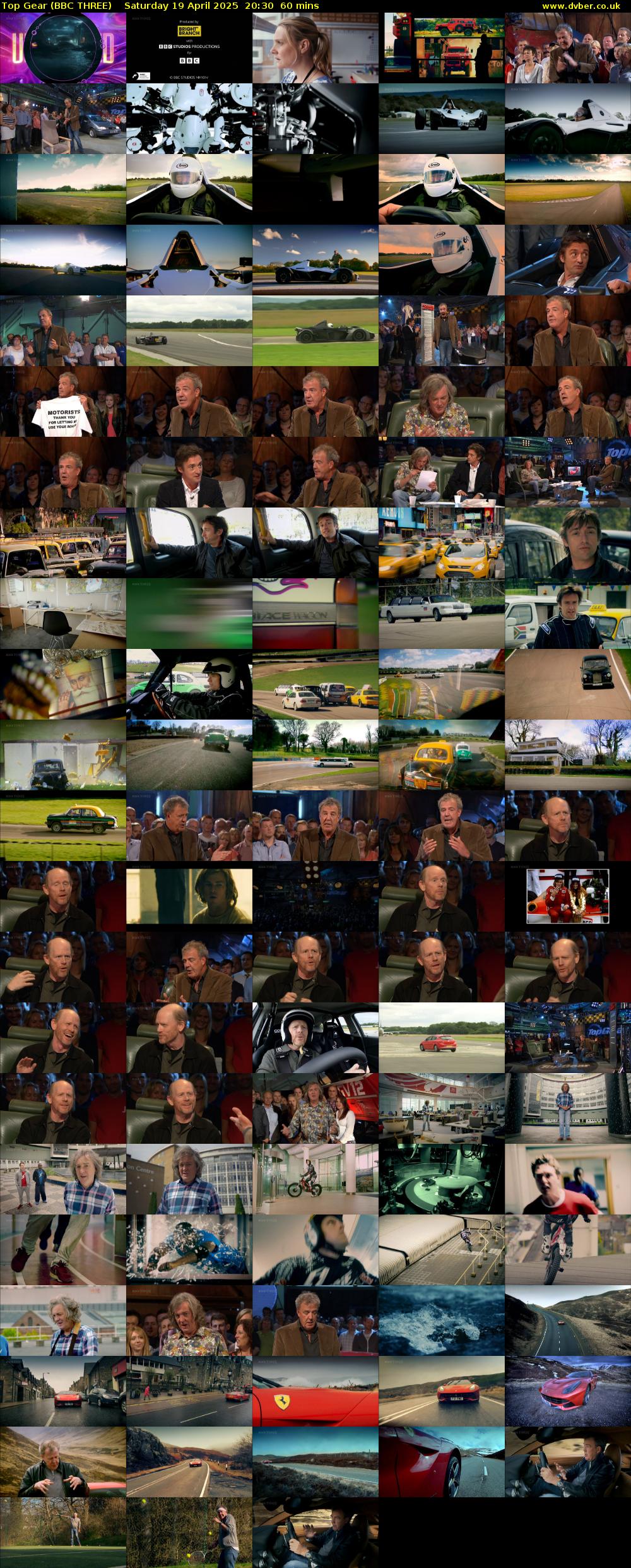 Top Gear (BBC THREE) Saturday 19 April 2025 20:30 - 21:30