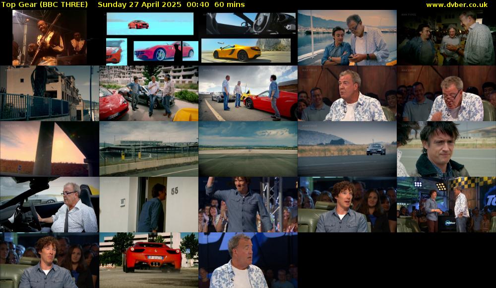 Top Gear (BBC THREE) Sunday 27 April 2025 00:40 - 01:40