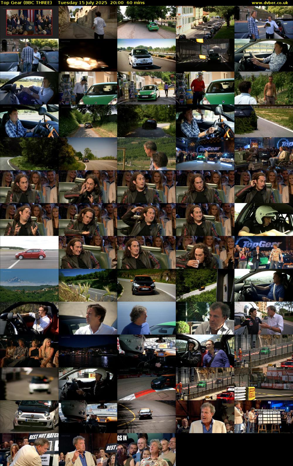 Top Gear (BBC THREE) Tuesday 15 July 2025 20:00 - 21:00