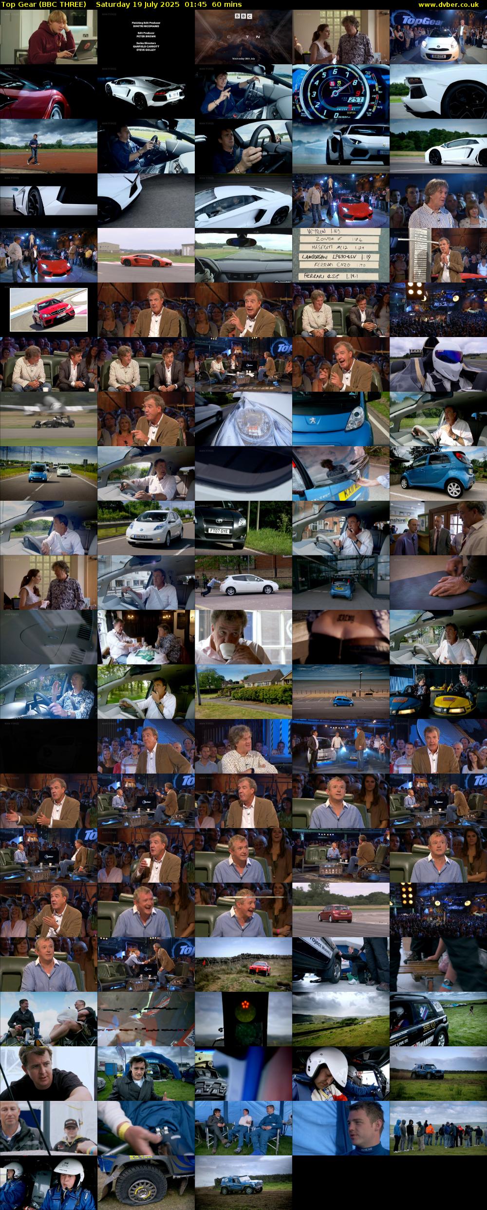 Top Gear (BBC THREE) Saturday 19 July 2025 01:45 - 02:45