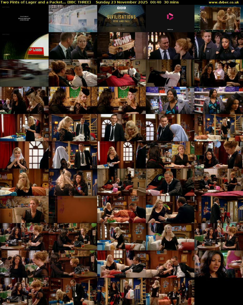 Two Pints of Lager and a Packet... (BBC THREE) Sunday 23 November 2025 00:40 - 01:10