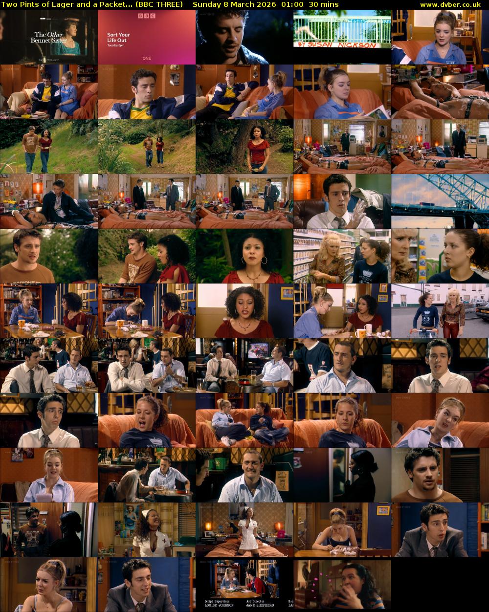 Two Pints of Lager and a Packet... (BBC THREE) Sunday 8 March 2026 01:00 - 01:30