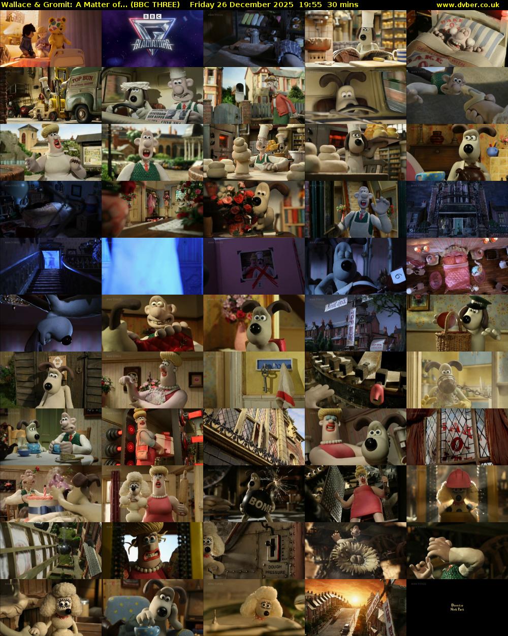 Wallace & Gromit: A Matter of... (BBC THREE) Friday 26 December 2025 19:55 - 20:25