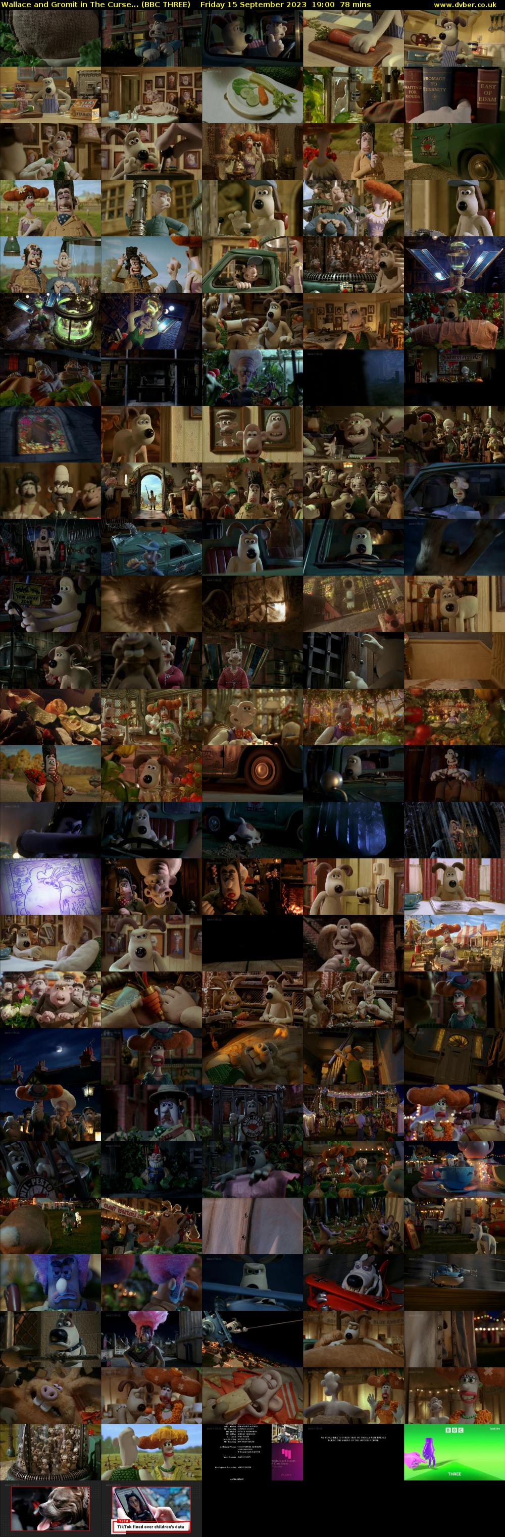 Wallace and Gromit in The Curse... (BBC THREE) Friday 15 September 2023 19:00 - 20:18