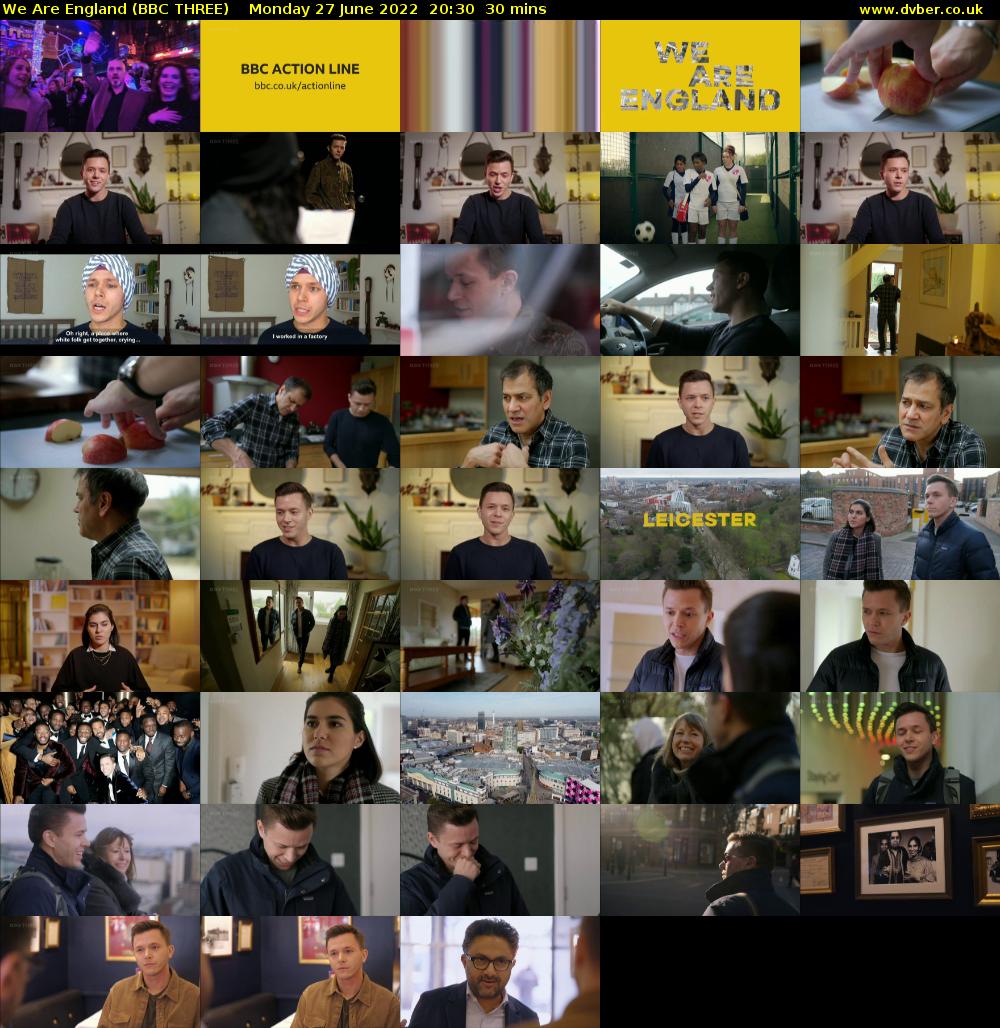We Are England (BBC THREE) Monday 27 June 2022 20:30 - 21:00