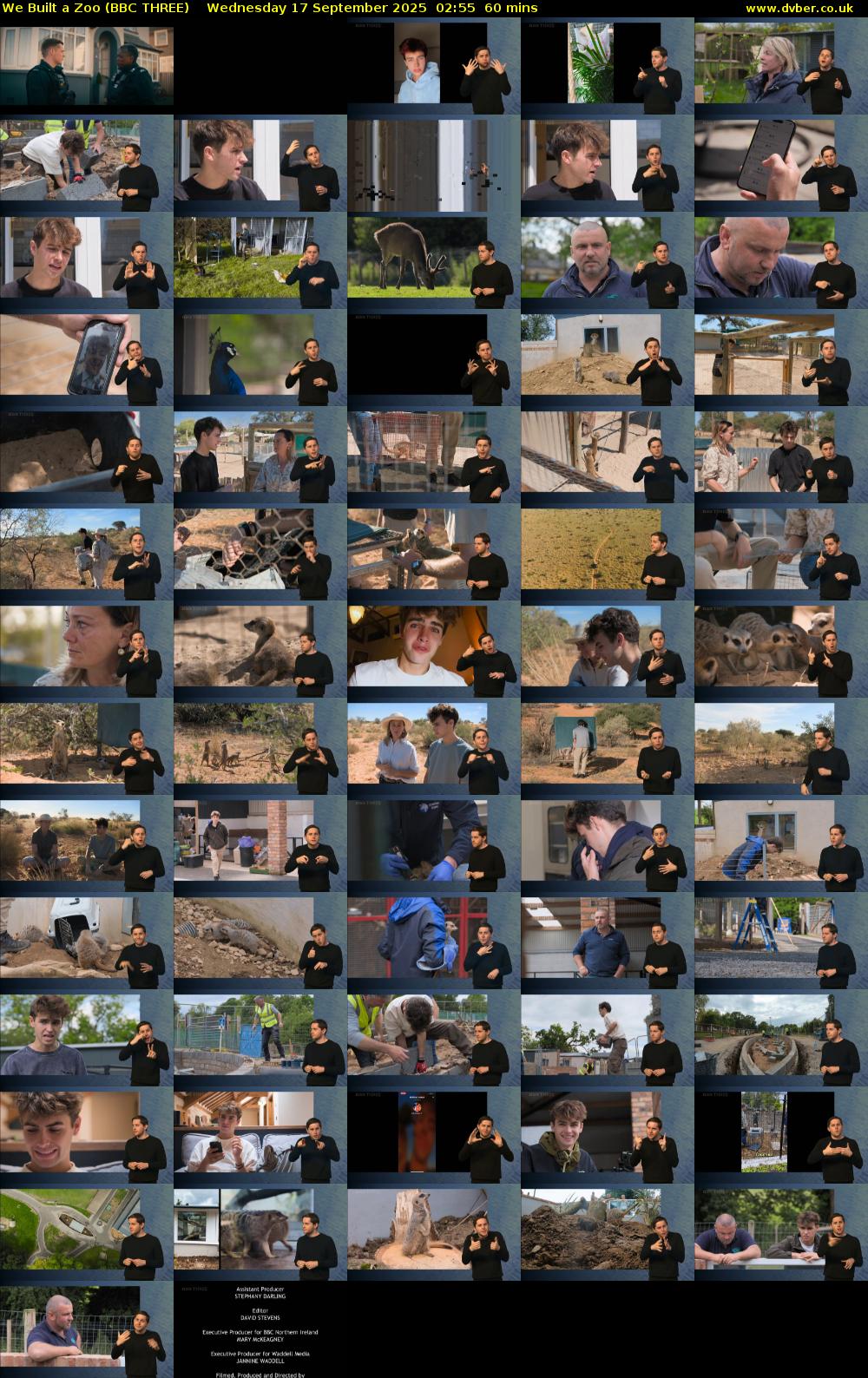 We Built a Zoo (BBC THREE) Wednesday 17 September 2025 02:55 - 03:55