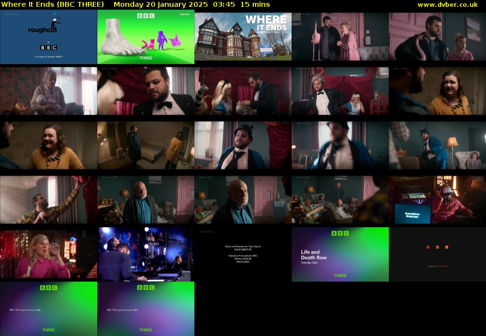 Where It Ends (BBC THREE) Monday 20 January 2025 03:45 - 04:00