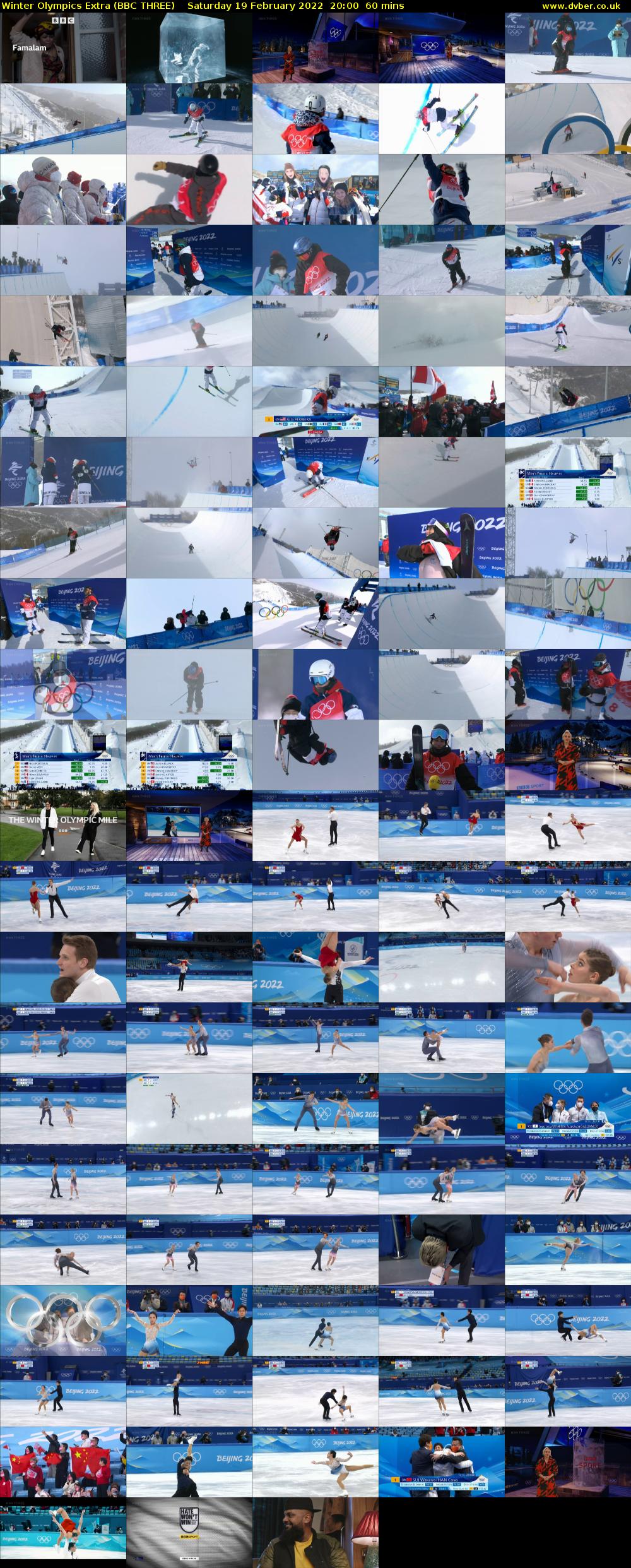 Winter Olympics Extra (BBC THREE) Saturday 19 February 2022 20:00 - 21:00