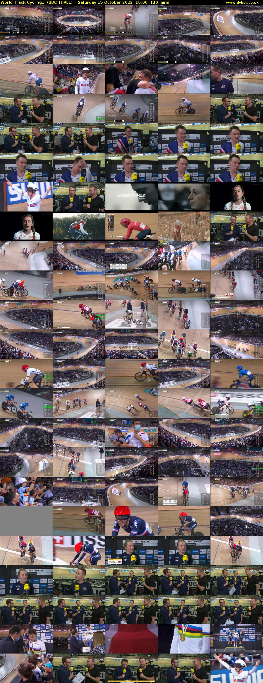 World Track Cycling... (BBC THREE) Saturday 15 October 2022 19:00 - 21:00