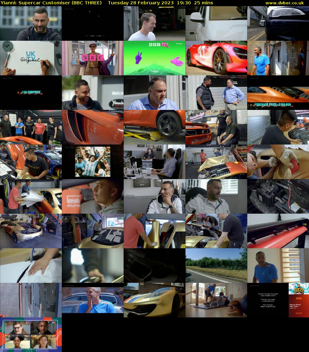 Yianni: Supercar Customiser (BBC THREE) Tuesday 28 February 2023 19:30 - 19:55