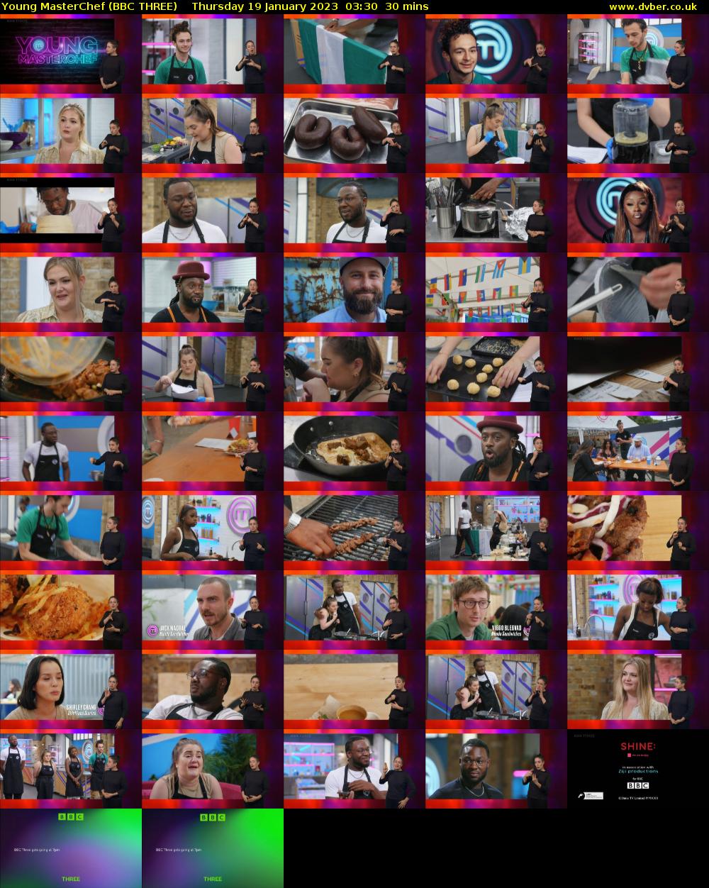 Young MasterChef (BBC THREE) Thursday 19 January 2023 03:30 - 04:00