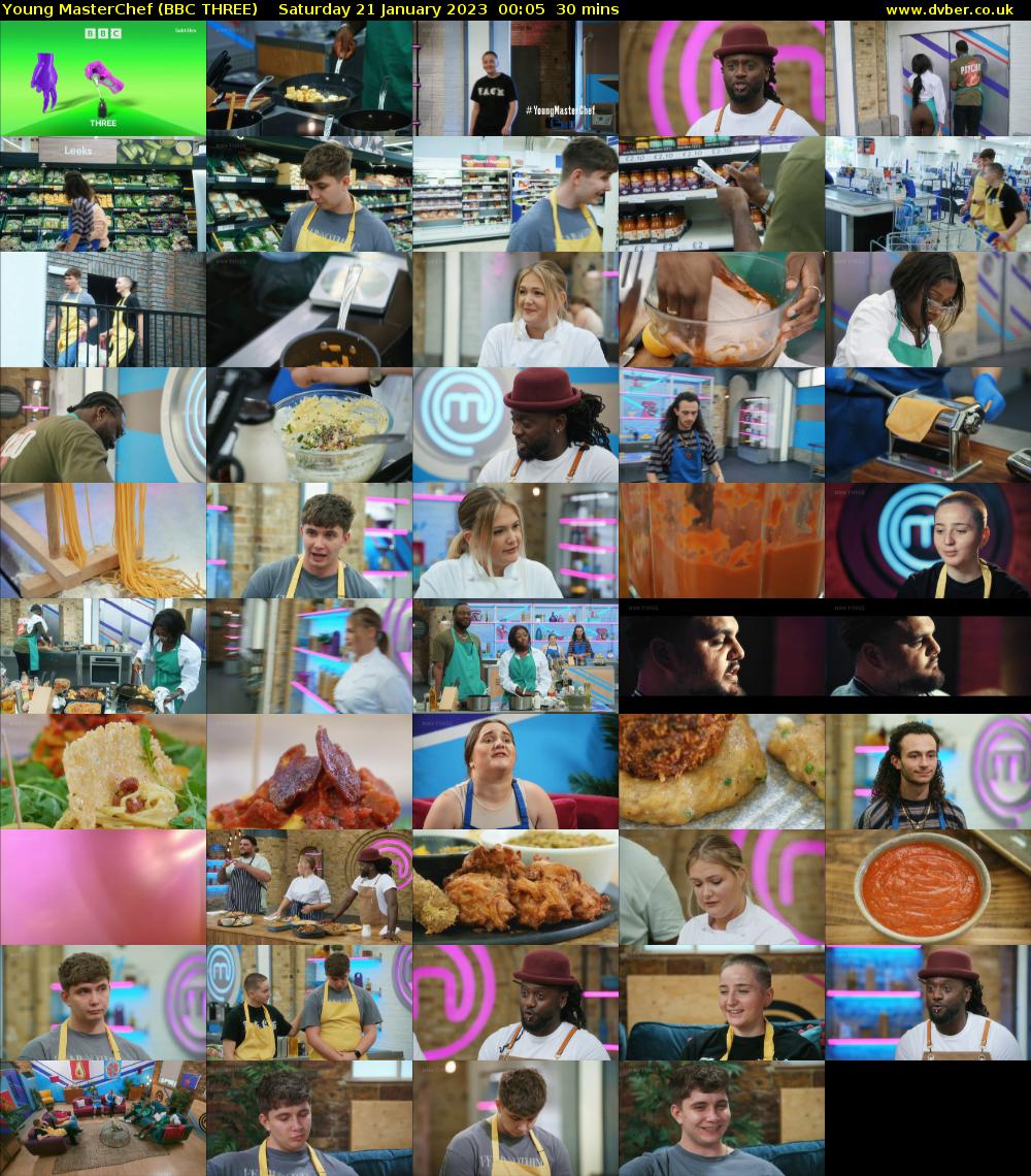 Young MasterChef (BBC THREE) Saturday 21 January 2023 00:05 - 00:35