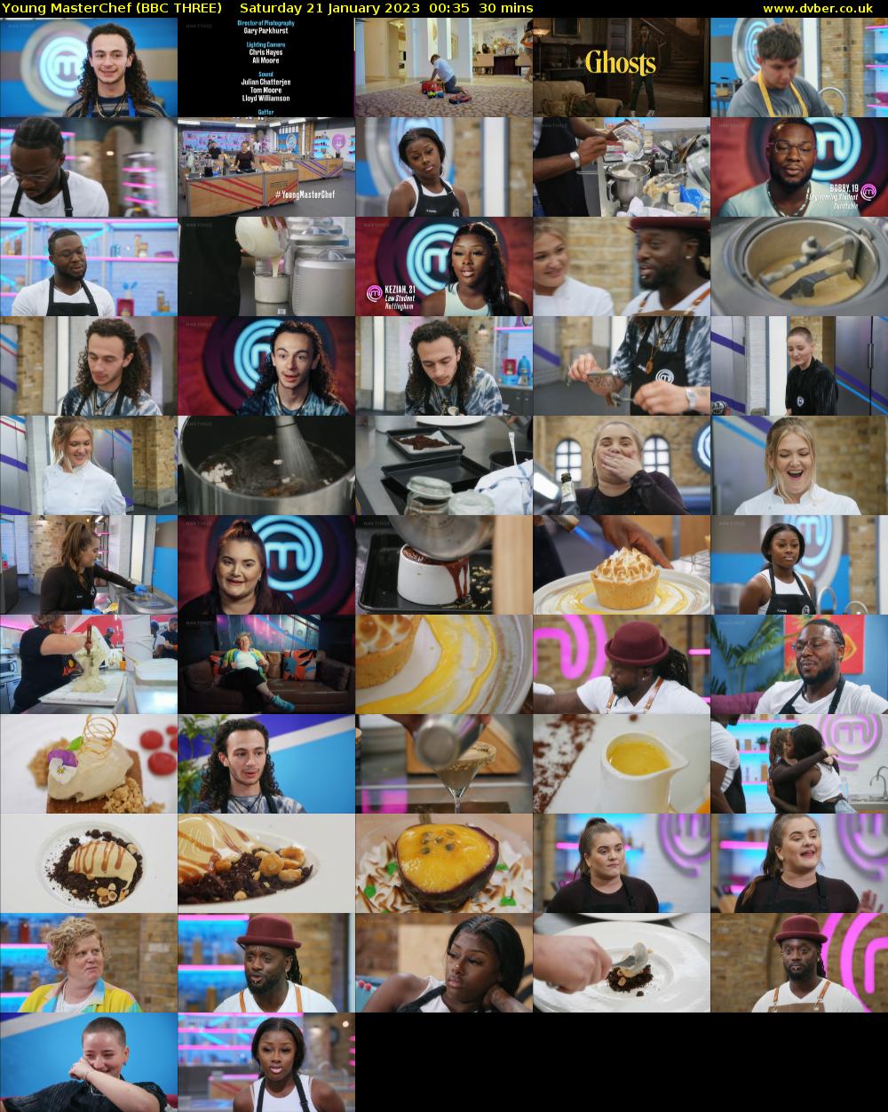 Young MasterChef (BBC THREE) Saturday 21 January 2023 00:35 - 01:05