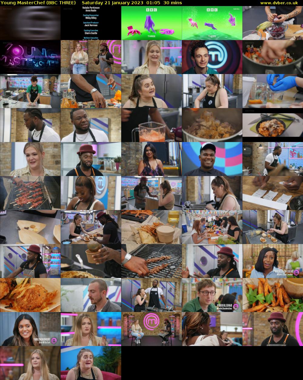 Young MasterChef (BBC THREE) Saturday 21 January 2023 01:05 - 01:35