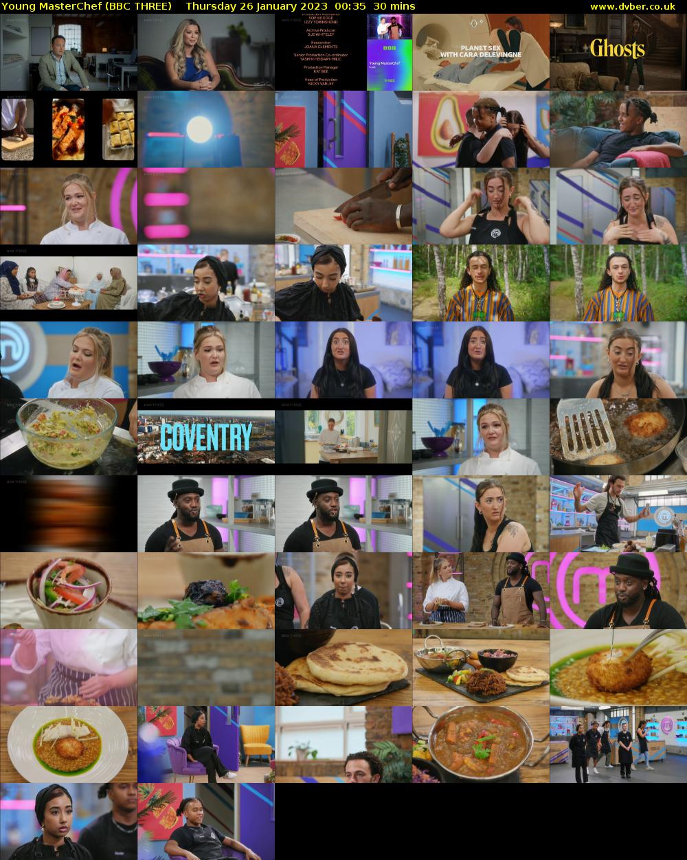 Young MasterChef (BBC THREE) Thursday 26 January 2023 00:35 - 01:05