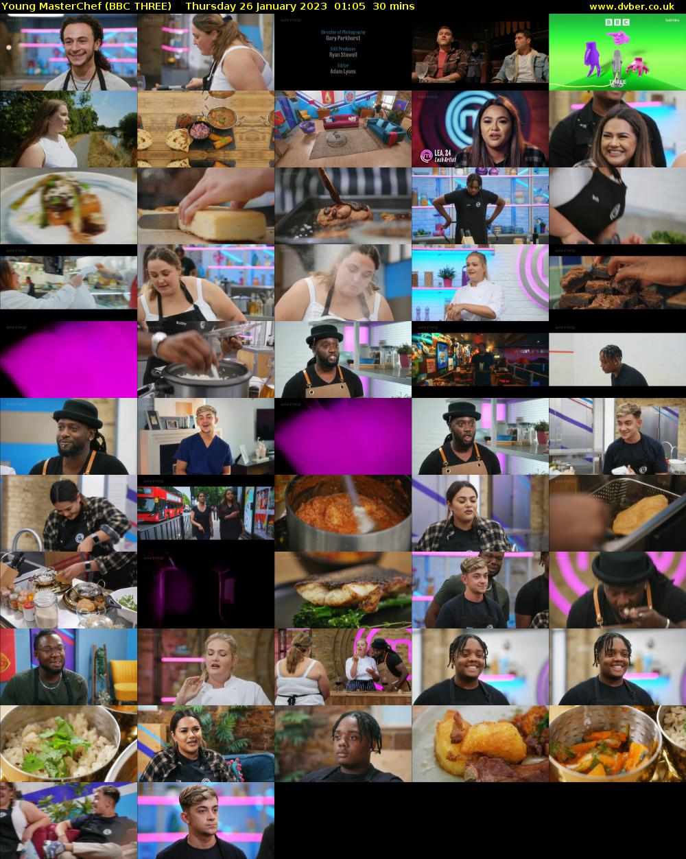 Young MasterChef (BBC THREE) Thursday 26 January 2023 01:05 - 01:35