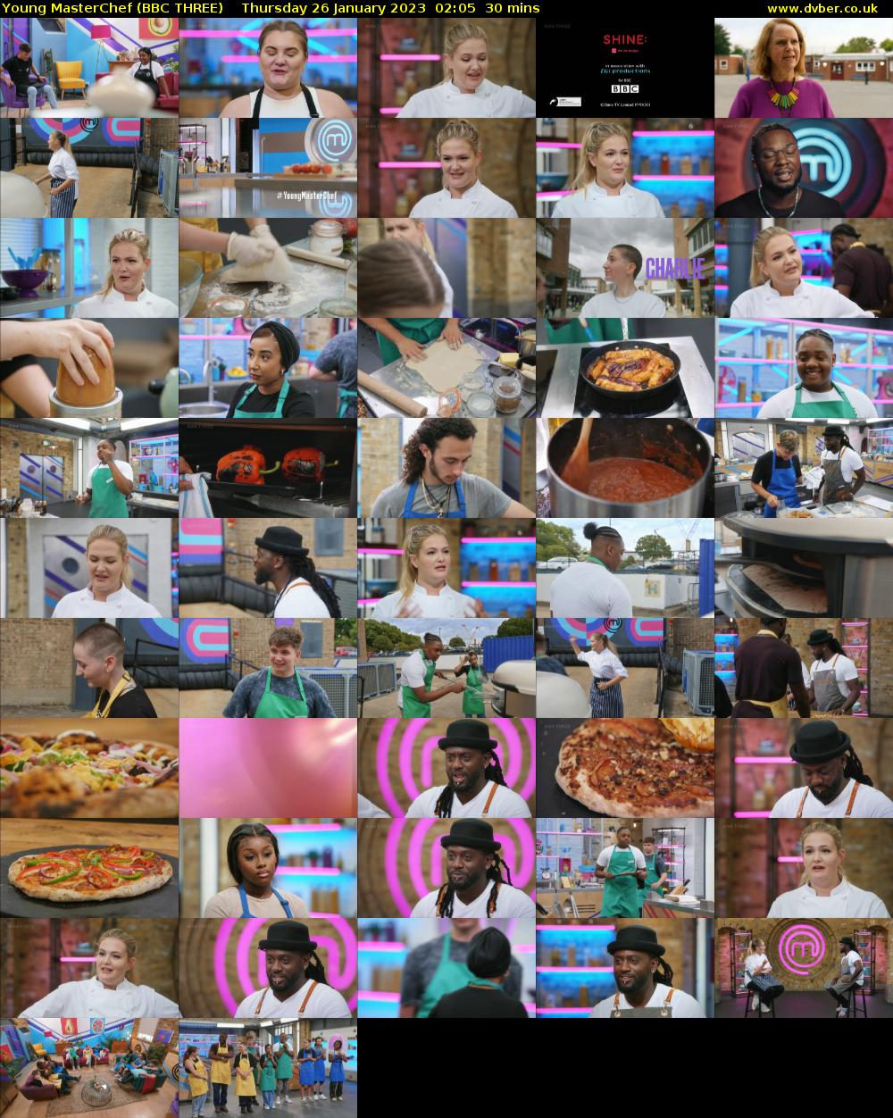 Young MasterChef (BBC THREE) Thursday 26 January 2023 02:05 - 02:35