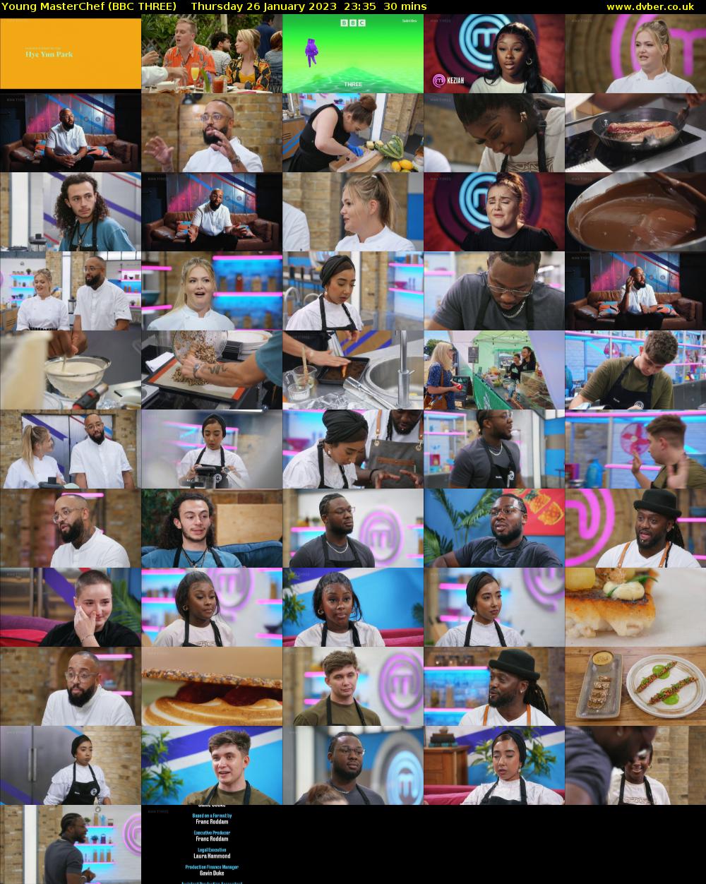 Young MasterChef (BBC THREE) Thursday 26 January 2023 23:35 - 00:05