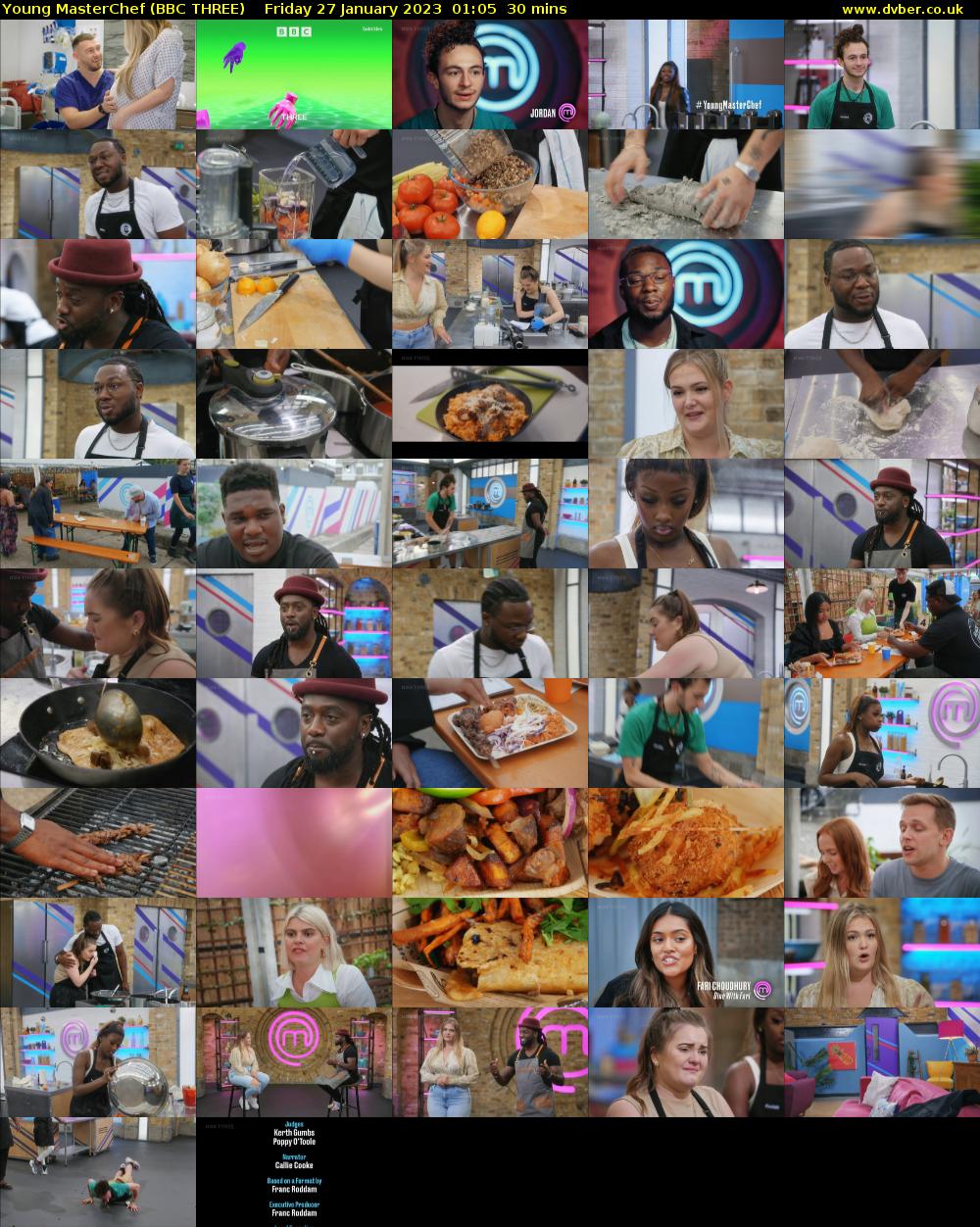 Young MasterChef (BBC THREE) Friday 27 January 2023 01:05 - 01:35