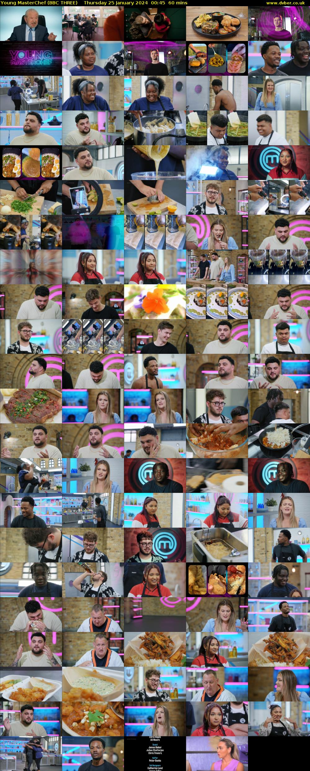 Young MasterChef (BBC THREE) Thursday 25 January 2024 00:45 - 01:45