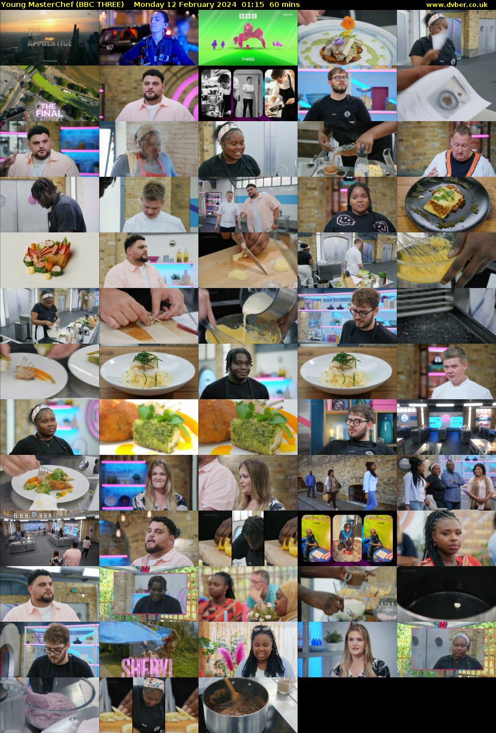 Young MasterChef (BBC THREE) Monday 12 February 2024 01:15 - 02:15