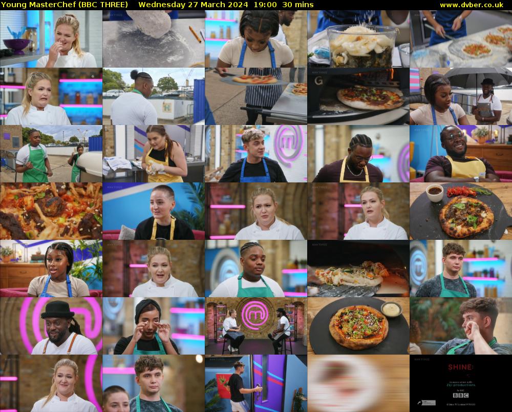 Young MasterChef (BBC THREE) Wednesday 27 March 2024 19:00 - 19:30