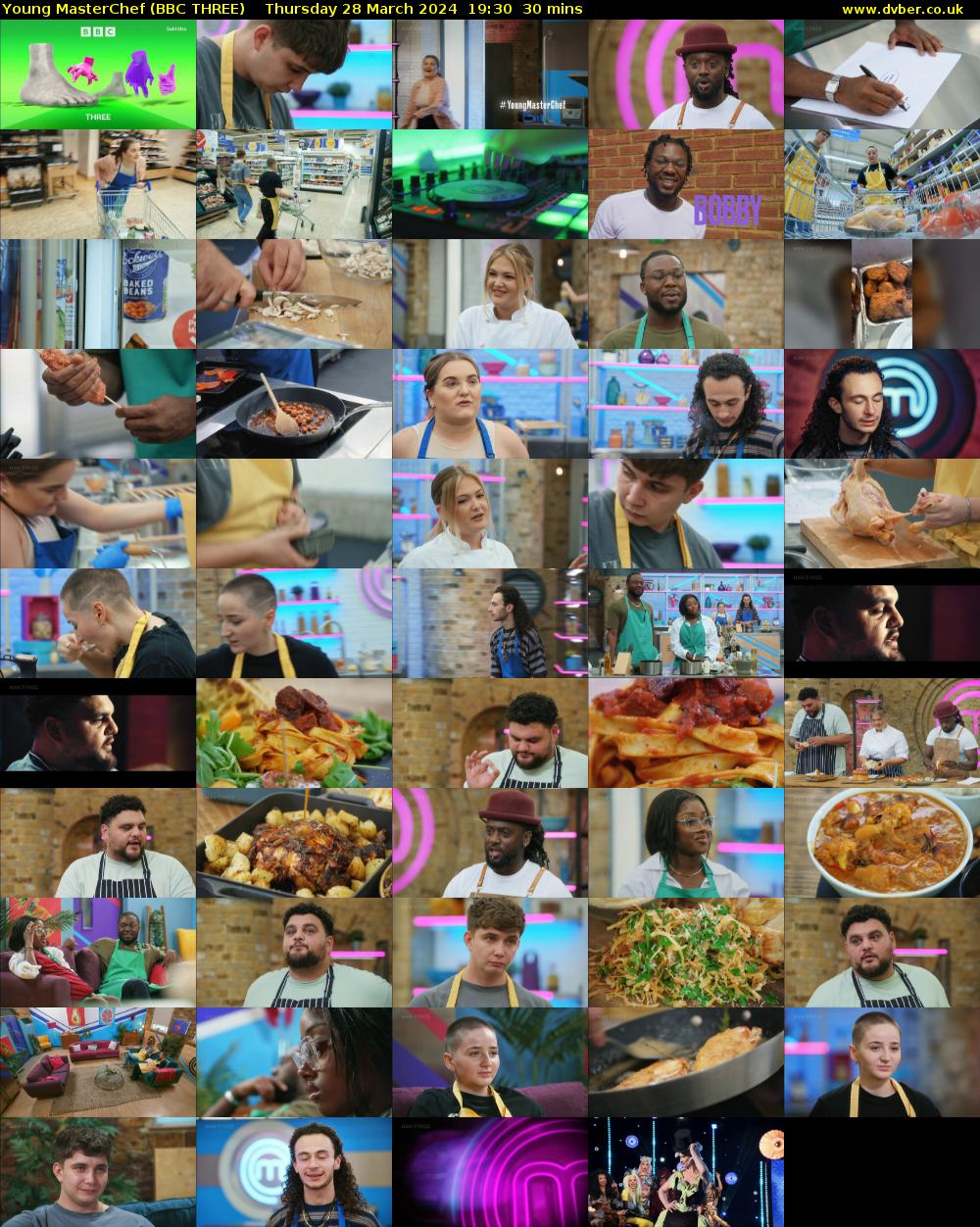 Young MasterChef (BBC THREE) Thursday 28 March 2024 19:30 - 20:00