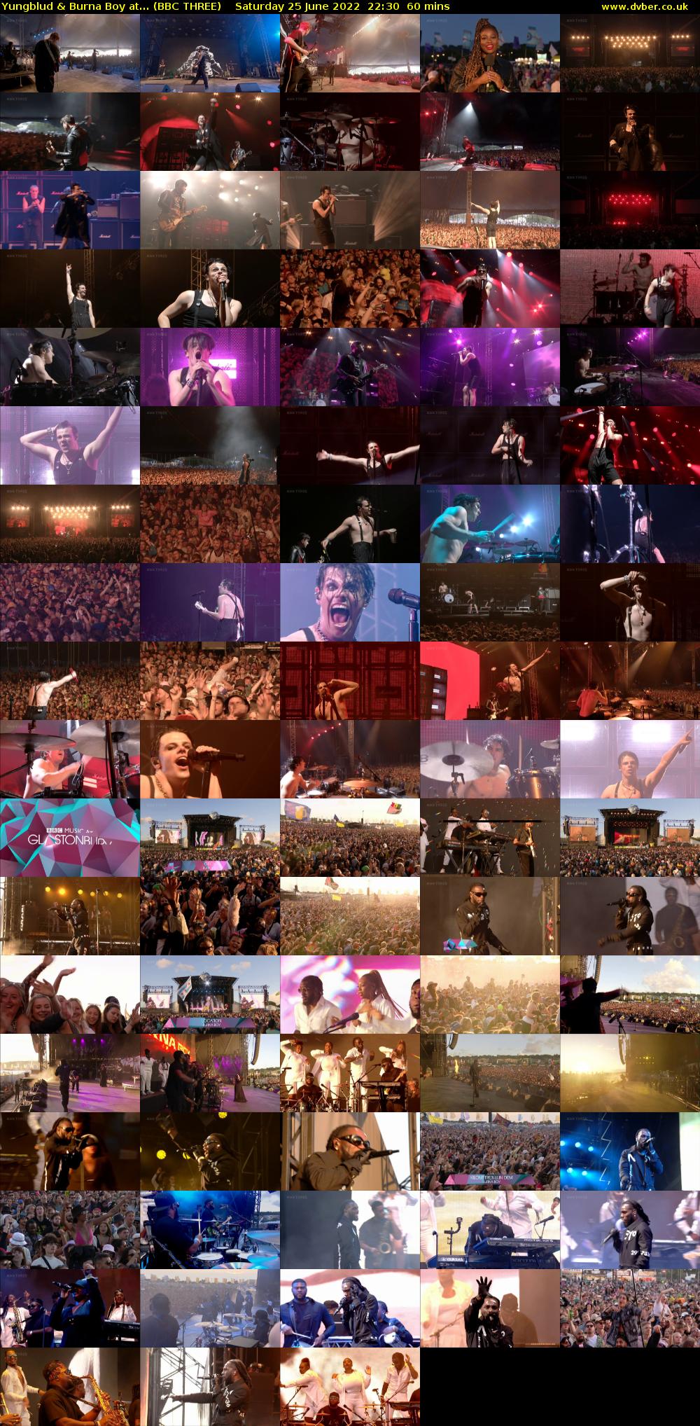 Yungblud & Burna Boy at... (BBC THREE) Saturday 25 June 2022 22:30 - 23:30