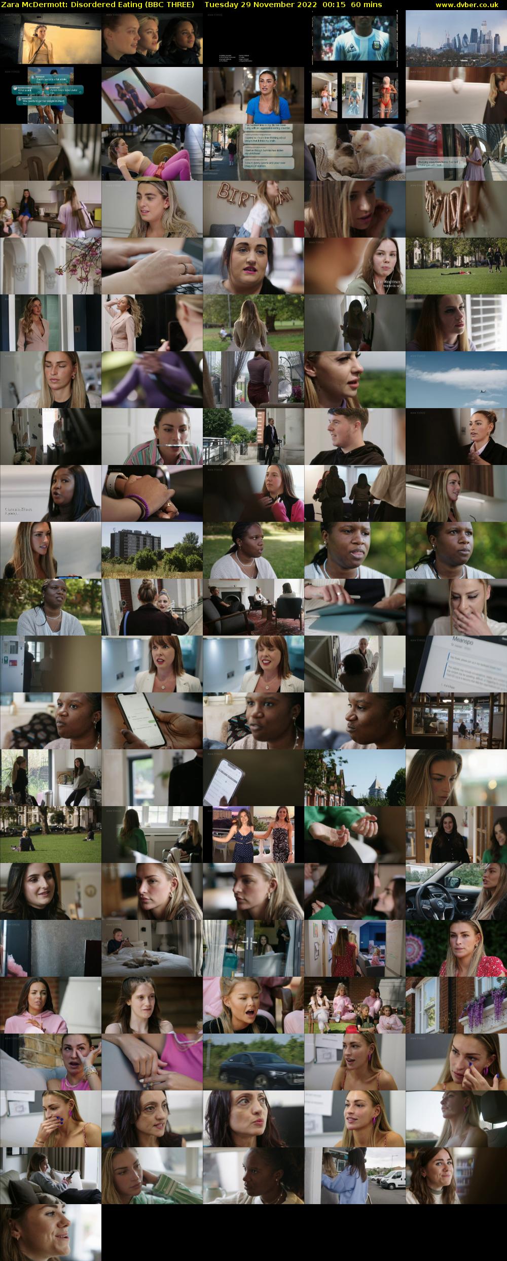 Zara McDermott: Disordered Eating (BBC THREE) Tuesday 29 November 2022 00:15 - 01:15