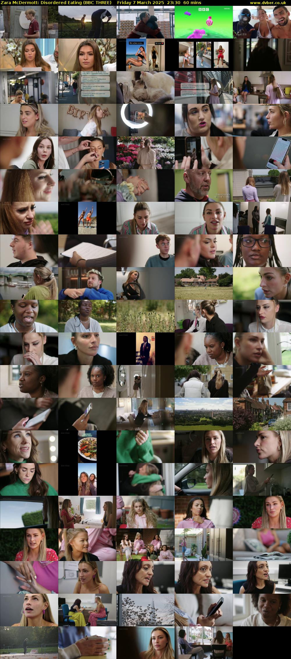 Zara McDermott: Disordered Eating (BBC THREE) Friday 7 March 2025 23:30 - 00:30