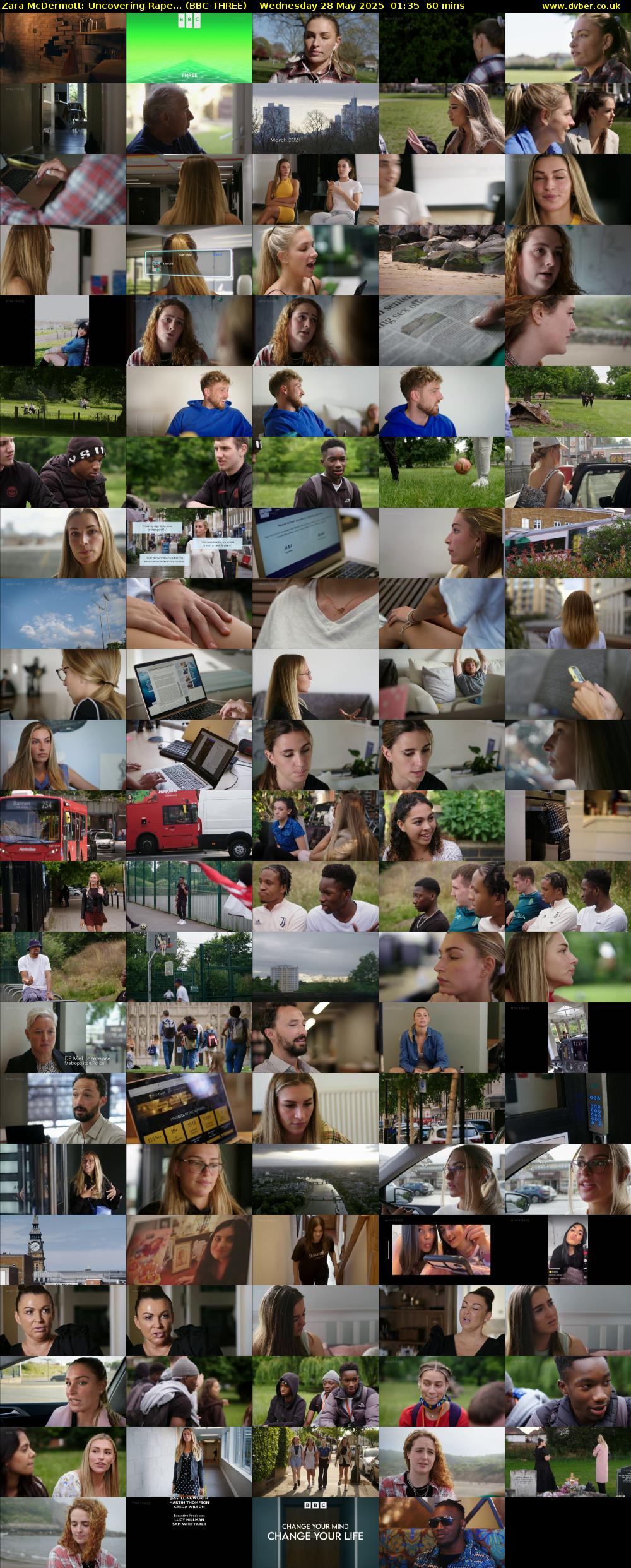 Zara McDermott: Uncovering Rape... (BBC THREE) Wednesday 28 May 2025 01:35 - 02:35